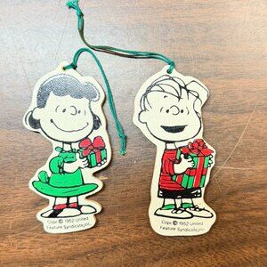 Vintage 1952 Lucy and Linus Peanuts Christmas Ornaments